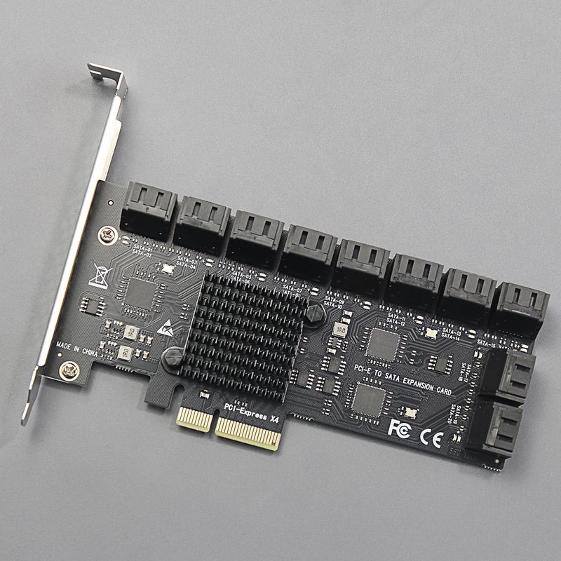 GLOTRENDS SA3220 20-Port PCIe X4 SATA Expansion Card, Compatible with Windows,Linux,Mac OS,NAS - Image 3